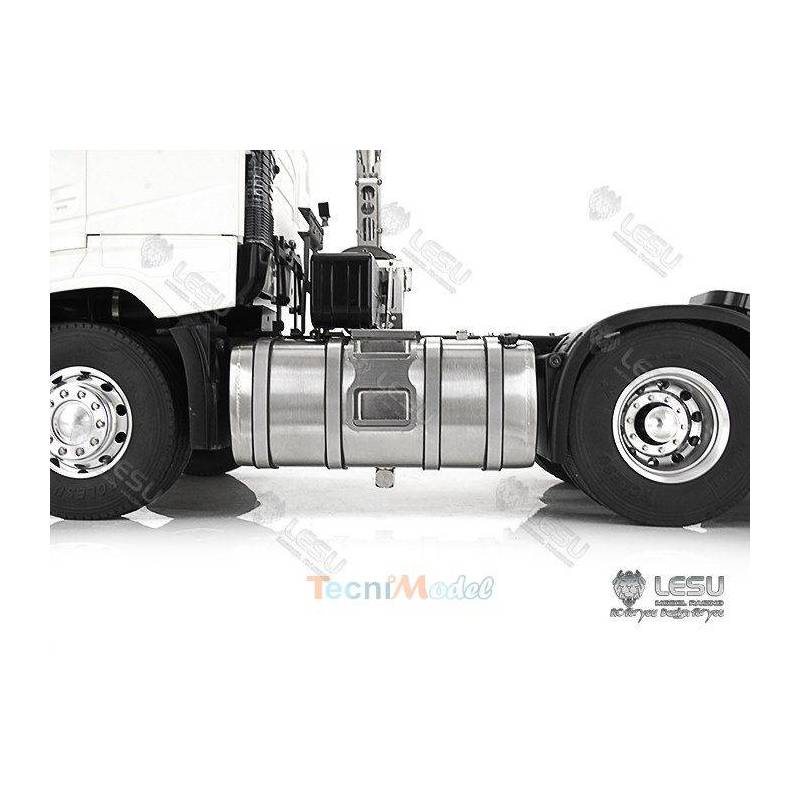 Stainless steel tank 130mm with step for Volvo 1/14 Radio-Controlled Truck