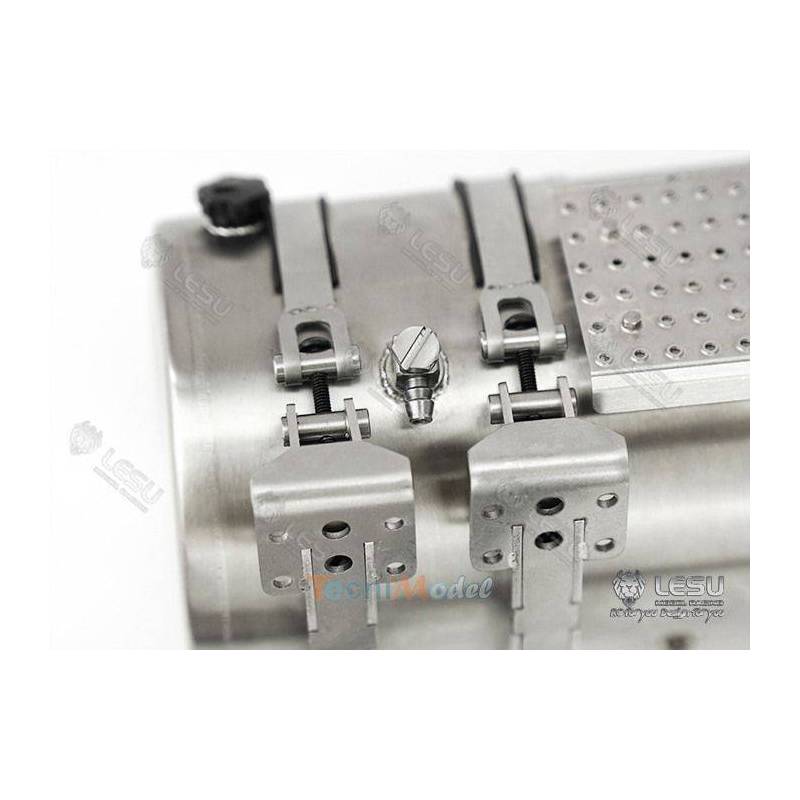 Stainless steel tank 130mm with step for Volvo 1/14 Radio-Controlled Truck