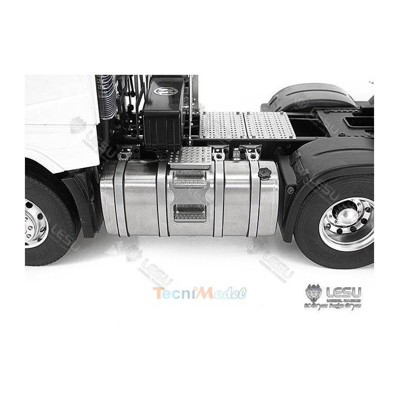 Stainless steel tank 130mm with step for Volvo 1/14 Radio-Controlled Truck