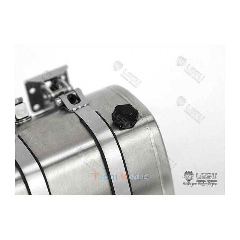 Stainless steel tank 130mm with step for Volvo 1/14 Radio-Controlled Truck