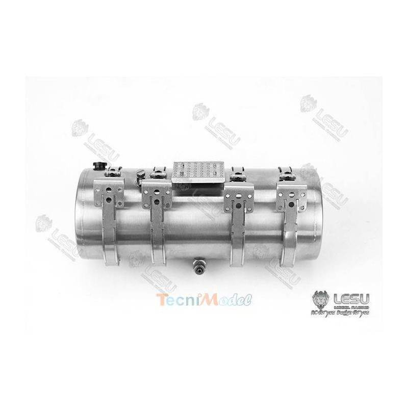 Stainless steel tank 130mm with step for Volvo 1/14 Radio-Controlled Truck