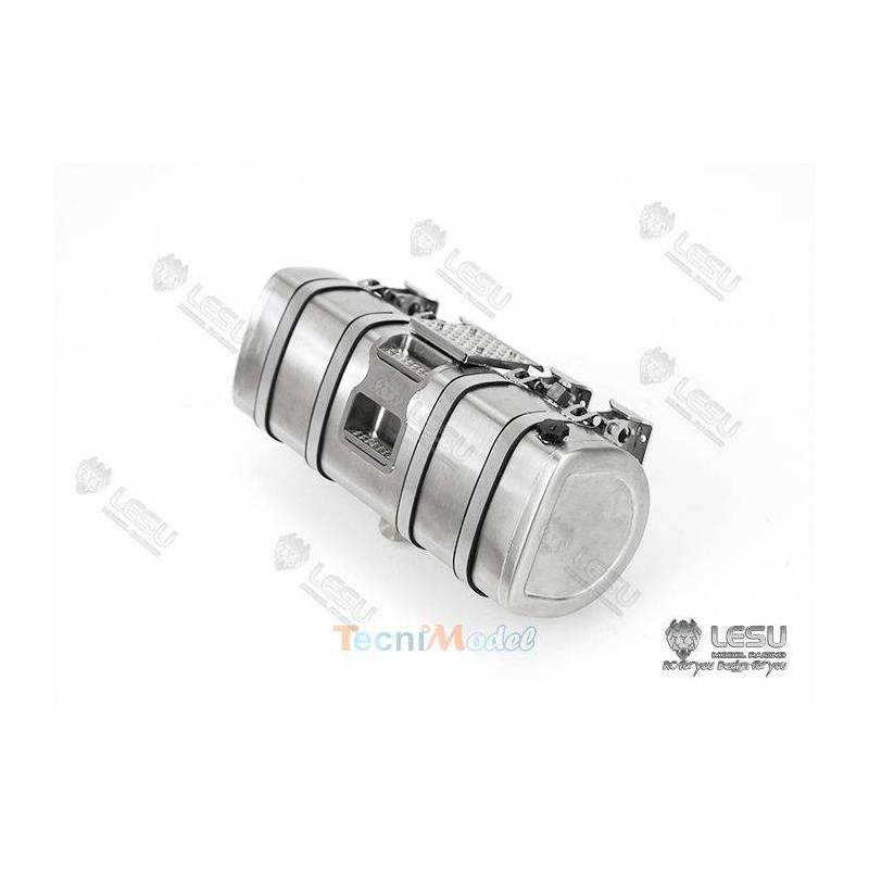 Stainless steel tank 130mm with step for Volvo 1/14 Radio-Controlled Truck