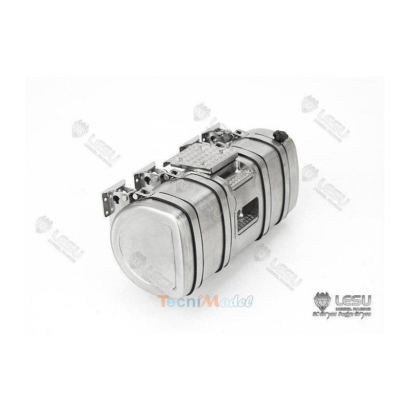 Stainless steel tank 130mm with step for Volvo 1/14 Radio-Controlled Truck