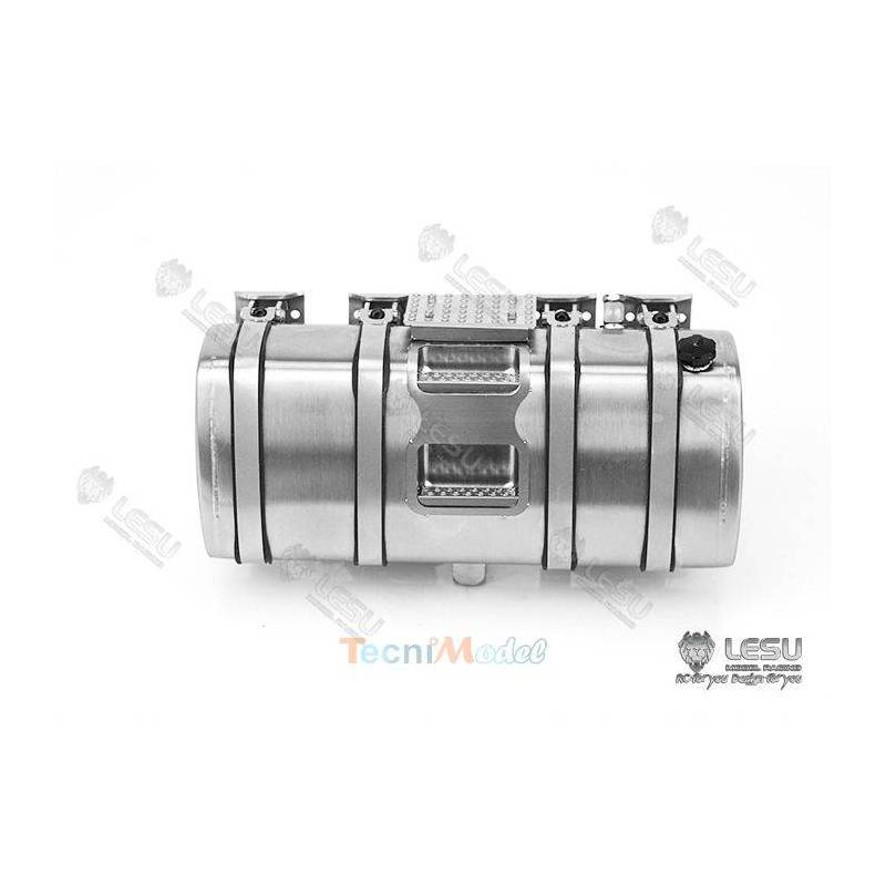 Stainless steel tank 130mm with step for Volvo 1/14 Radio-Controlled Truck