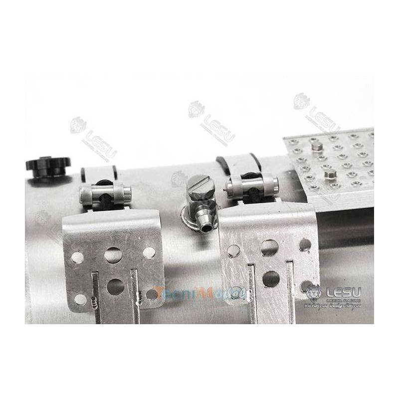 Stainless steel tank 130mm with step for Volvo 1/14 Radio-Controlled Truck