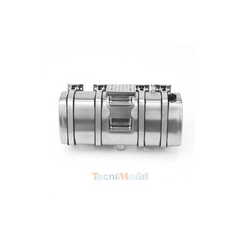 Stainless steel tank 130mm with step for Volvo 1/14 Radio-Controlled Truck