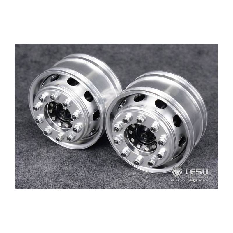 Paire de jantes alu avant larges Noires LESU