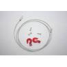 1 80cm steel cable + 2 red metal hooks
