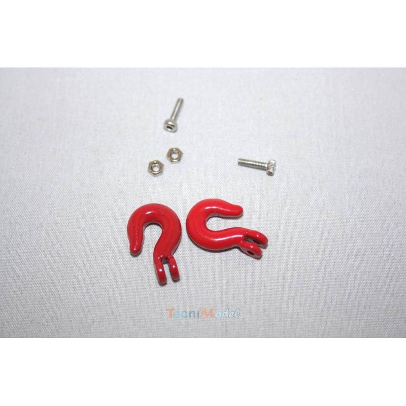 1 80cm steel cable + 2 red metal hooks