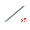 Lot de 5 tiges filetées acier M3 200mm - A2Pro 46253