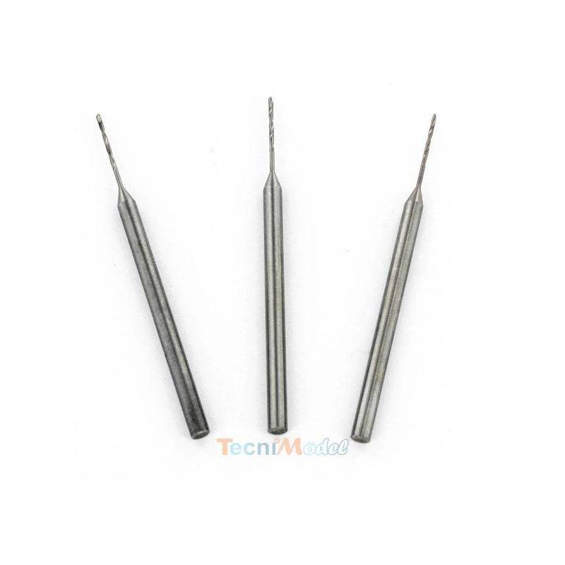 Lot de 3 forets HSS 1.2mm avec tige de 2.35mm KRICK 493116