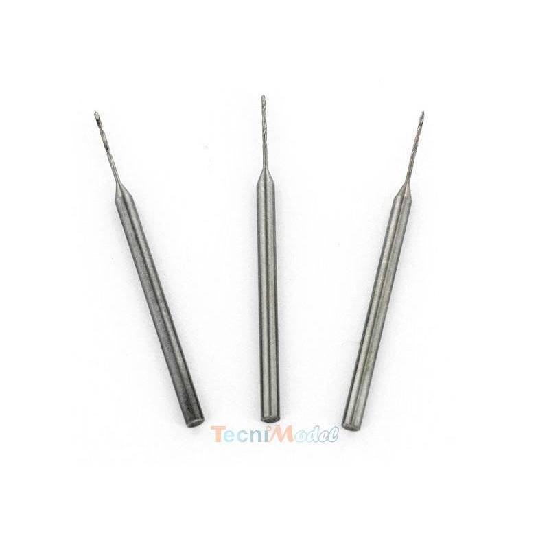 Lot de 3 forets HSS 1.8mm avec tige de 2.35mm