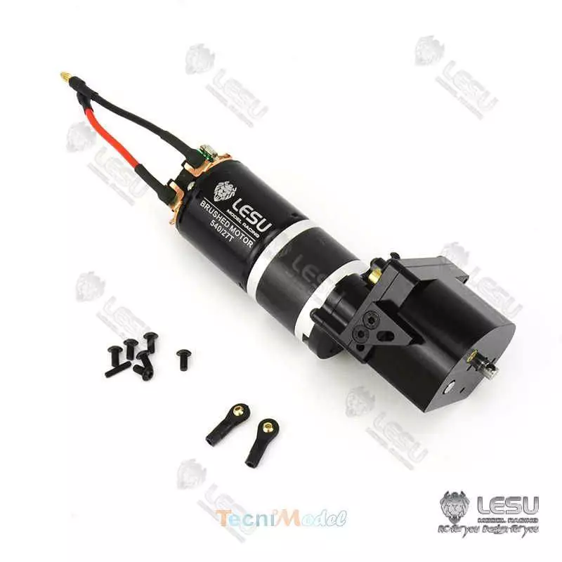 Boîte 2 vitesses LESU 1/28 - 1/42 avec moteur installé