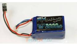Lipo Rx 2000mAh / 7.4V battery / servo socket JR