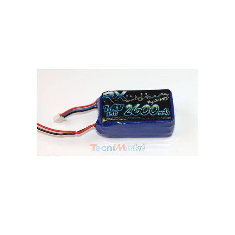 Batterie Lipo Rx 2600mAh / 7.4V / Prise servo - Scientific France - A2PRO 92605