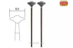Meules pointes de meule en carbure de silicium Ø 8,0 axe 2,35 mm