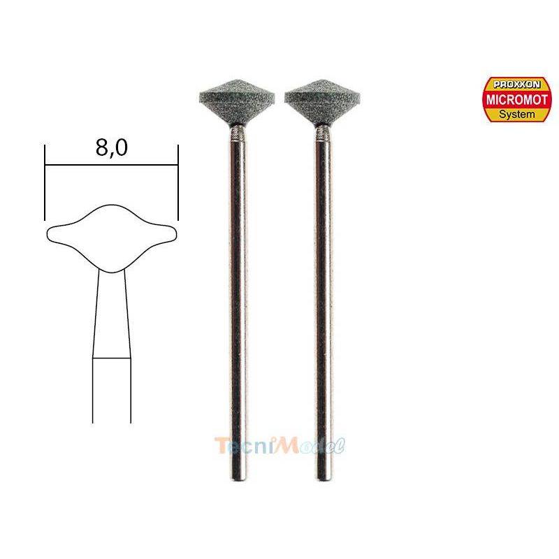 Meules pointes de meule en carbure de silicium Ø 8,0 axe 2,35 mm