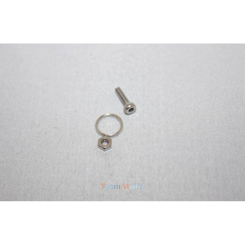 1 Metal Chain 80cm with 2 red metal hooks - HERCULES HOBBY CRSP005