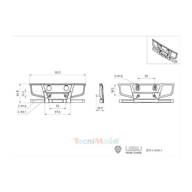 Pare-Buffle pour Volvo Tamiya
