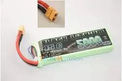 Accu Lipo Black Lithium 5000mAh 45C 2S 7,4V prise XT60 - A2Pro 9500320