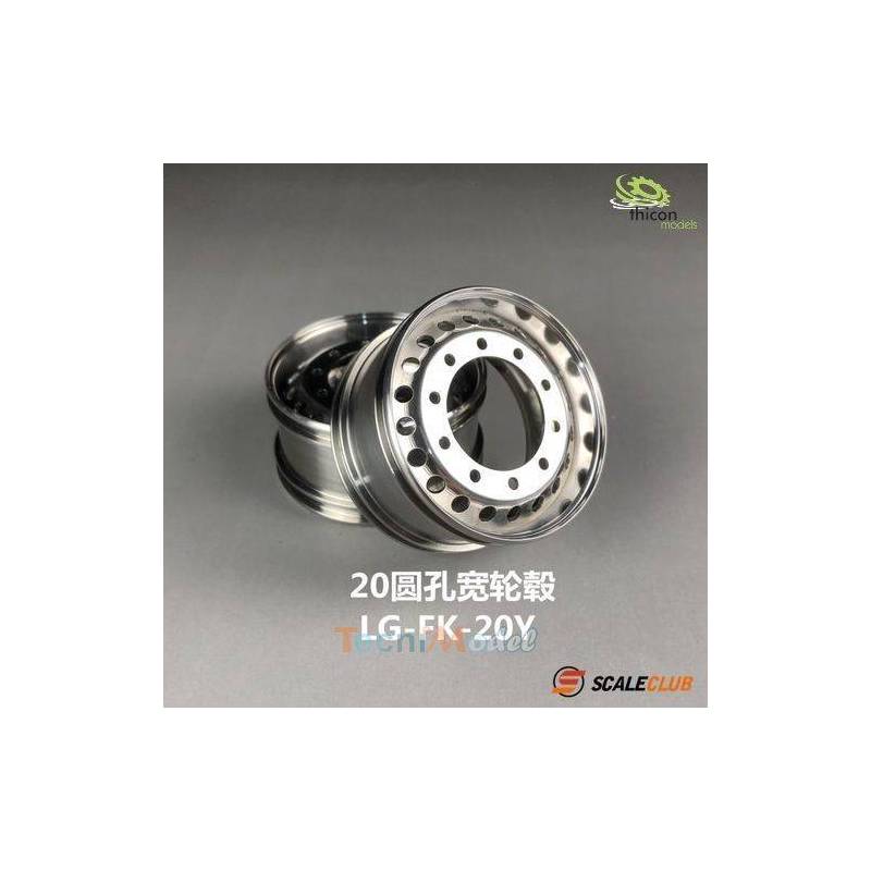Jantes avant en Acier Inox larges 20 trous THICON MODELS 50250