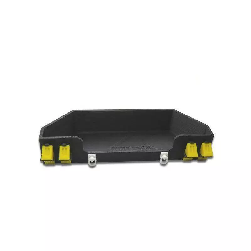 Black front box with wheel chocks for Lesu low-loader trailer - Thicon Models 50151