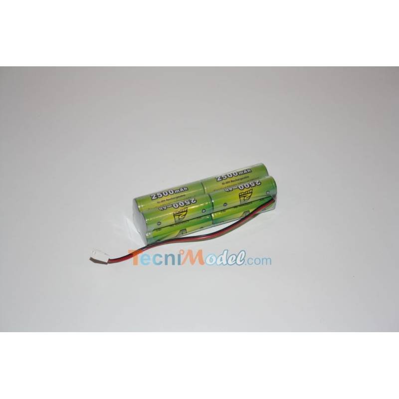 Nimh emission battery 9.6v 2500mah for Robbe Futaba (block, TX socket)