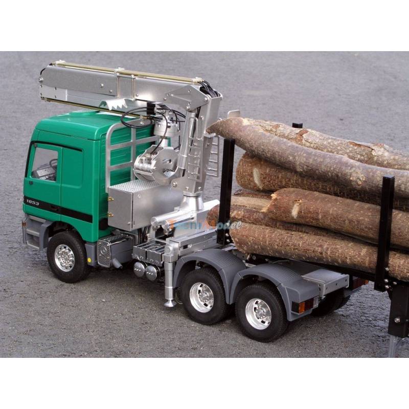 Hydraulic radio controlled forest crane with rotating stabilizers by Leimbach (for Tamiya)