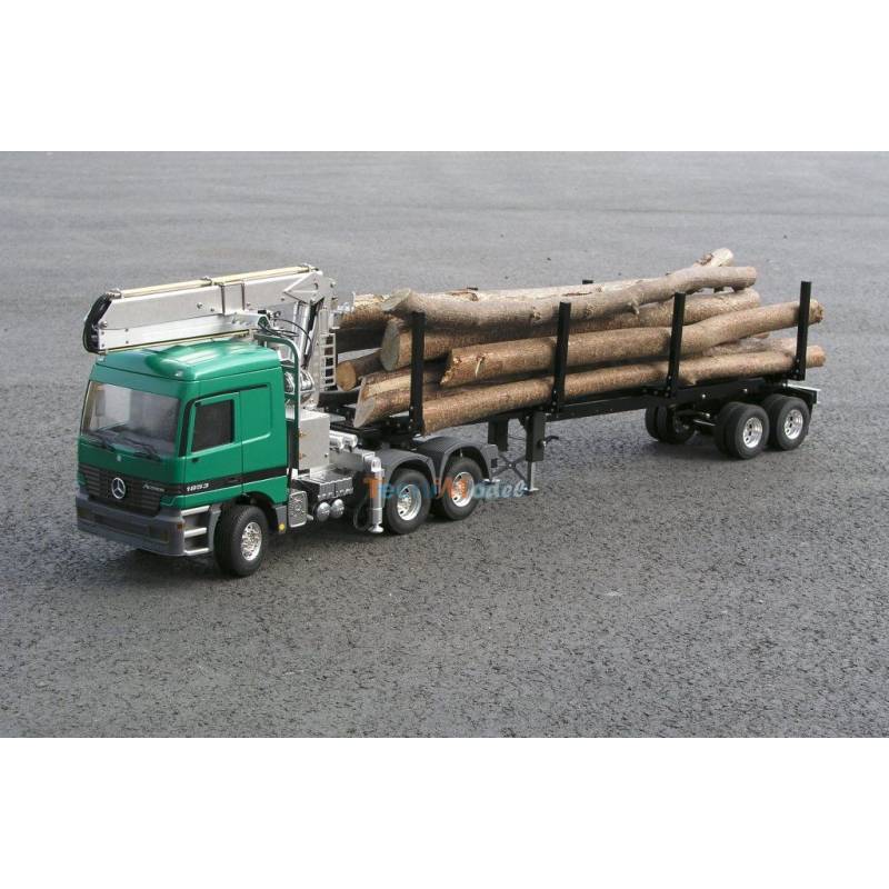 Hydraulic radio controlled forest crane with rotating stabilizers by Leimbach (for Tamiya)