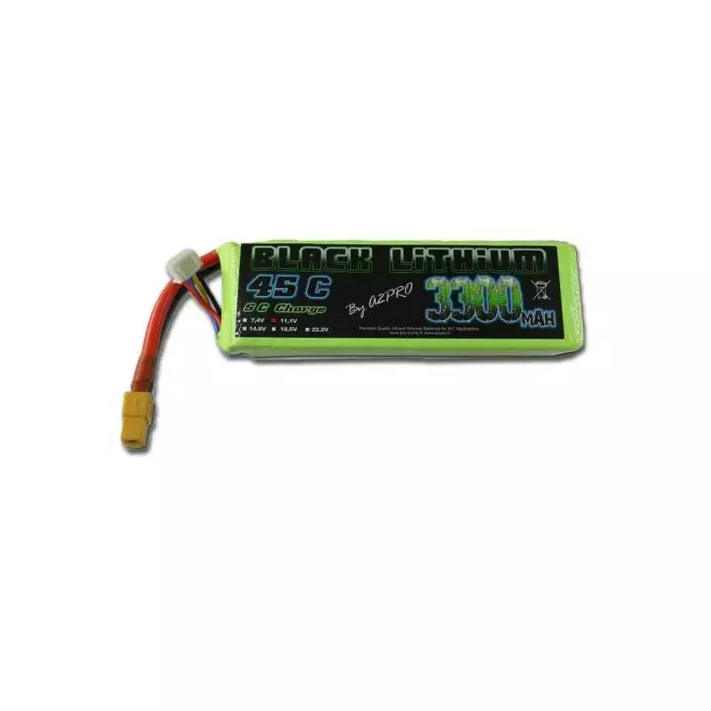 Lipo Battery Black Lithium 3300mAh 35C 3S XT60