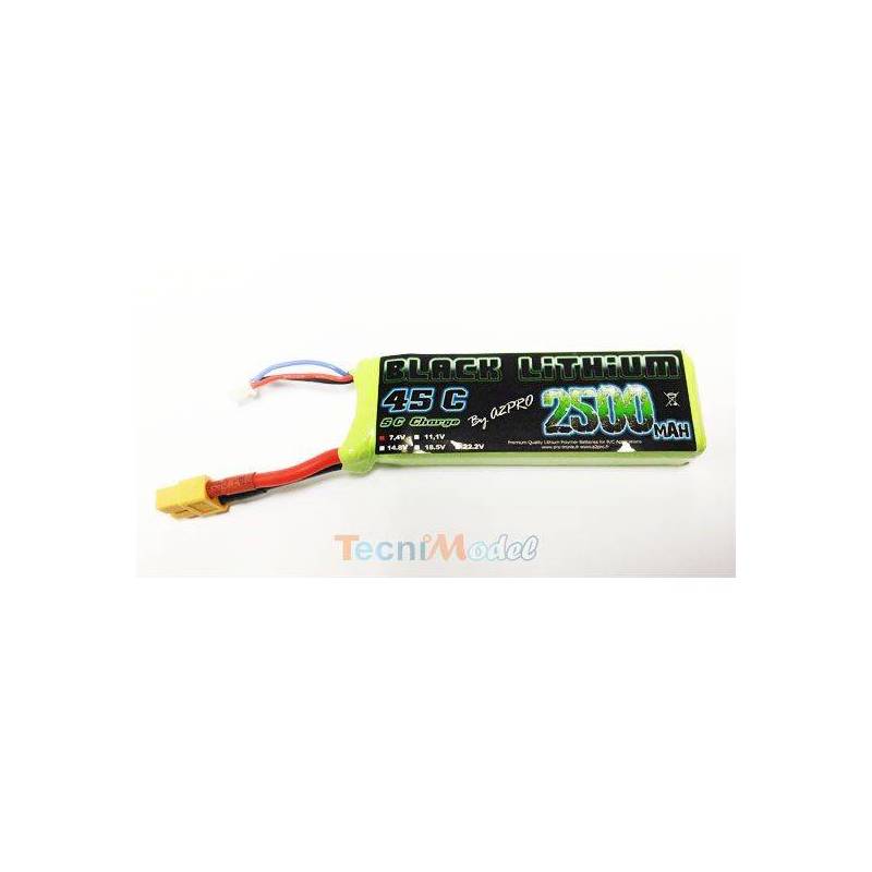 Black Lithium 2500mAh 45C 2S (131 grs) XT60