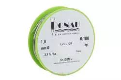 Fil d'étain pour soudure Ø1mm avec 3,5% de flux - DONAU LZCL100