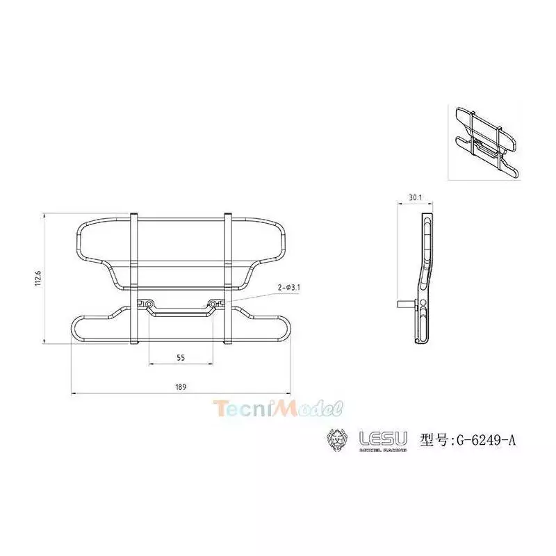 Pare-Buffle pour Volvo Tamiya (Modèle A)