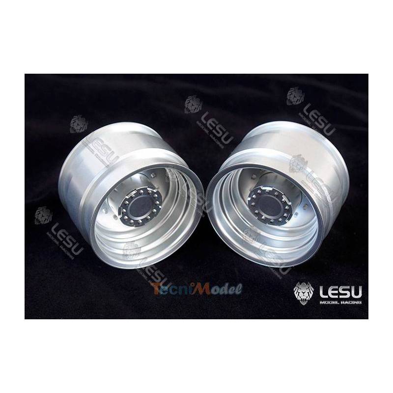 Pair of Rear Aluminum Wheels for 1/16 BRUDER Farm Tractor
LESU RD-2012-B