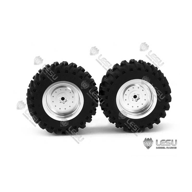 Paire de jantes Alu avant pour tracteur agricole 1/16 Bruder - LESU RD-2012-A