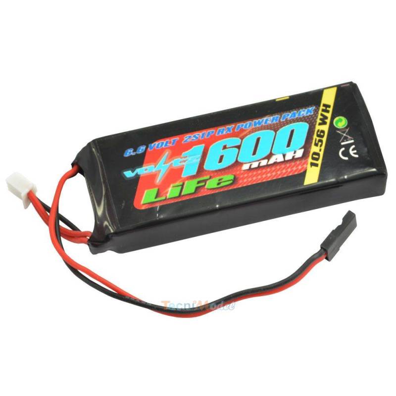 Batterie LiFe VOLTZ 1600mah 2S 6.6V prise BEC