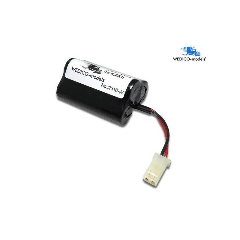 Li-Ion battery 11.1V 4.2Ah with AMP socket and electronic protection
Wedico 2316