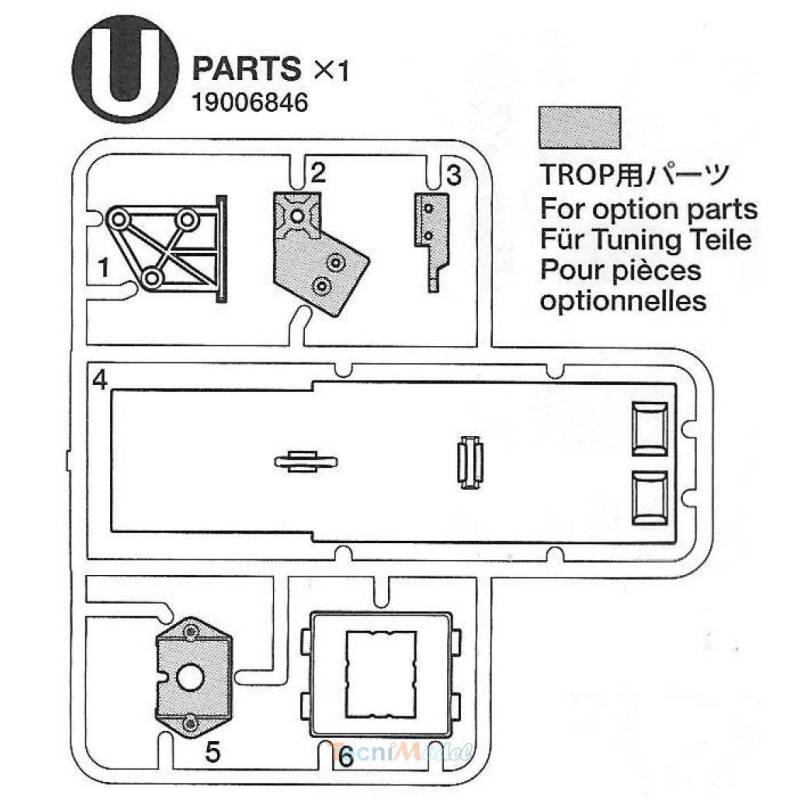 Set of Tamiya D and U Parts for Volvo Tamiya Tow Truck