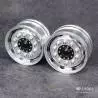 Paire de jantes alu avant larges Black LESU pour essieux avec Hexagones