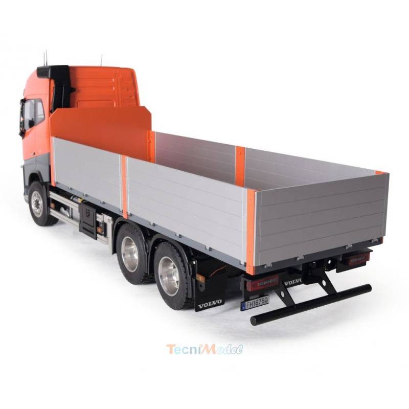 Plateau à ridelles en métal pour camion rc porteur 3 essieux 1/14