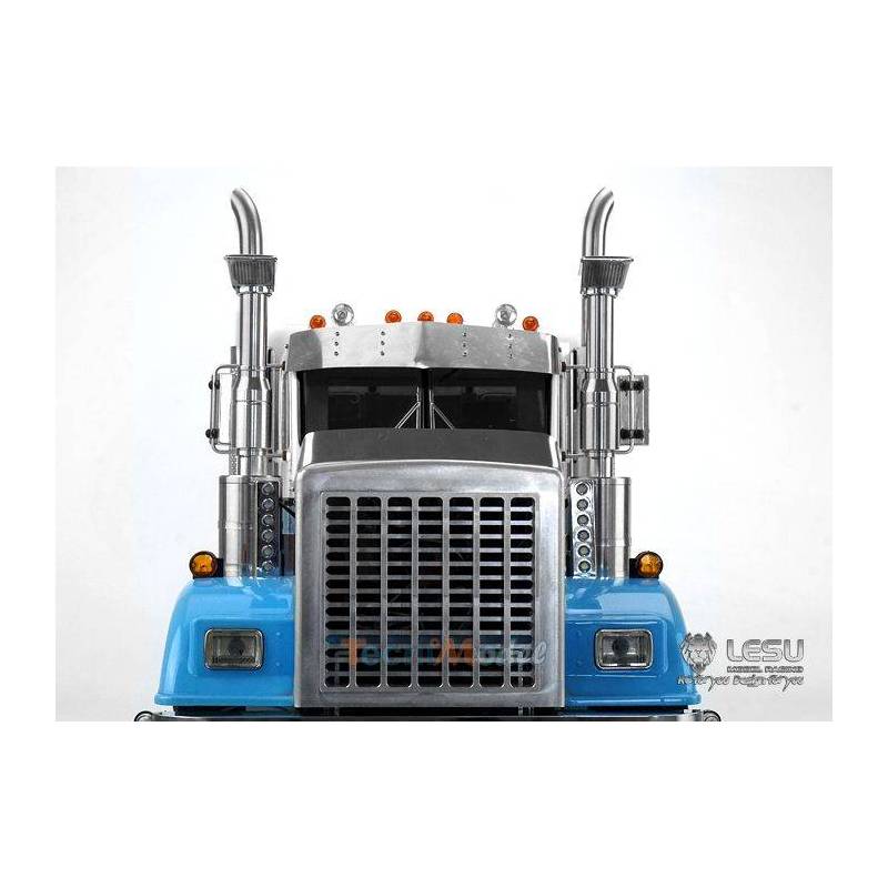 Pair of LESU GW-K017 air filters with Australian truck-style high air intake and vertical led bars
