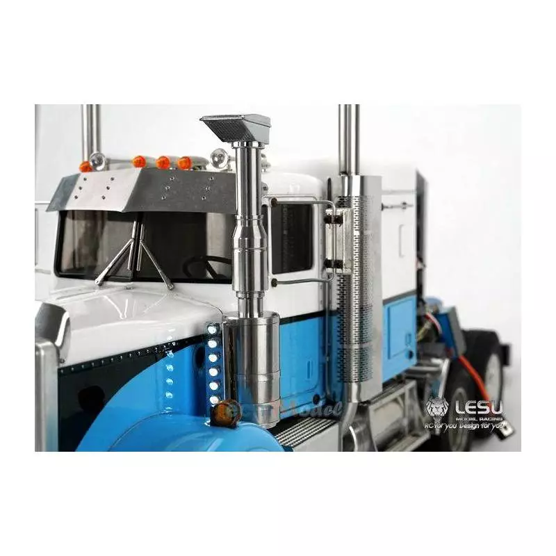 Paire de filtres à air LESU GW-K017 avec prise d'air haute façon camion australien et barres de leds verticales