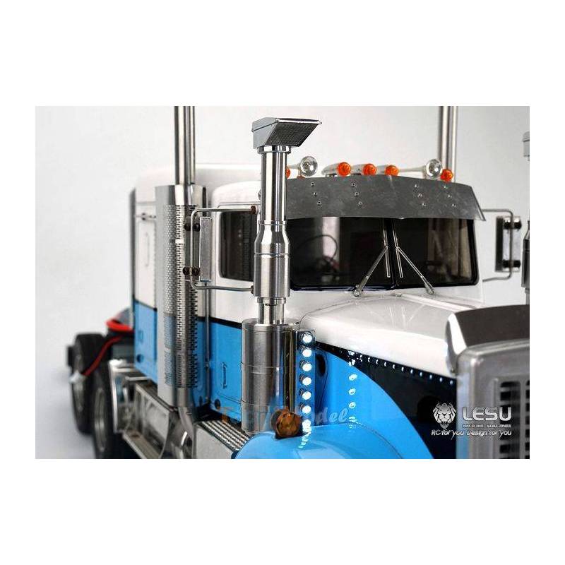 Pair of LESU GW-K017 air filters with Australian truck-style high air intake and vertical led bars