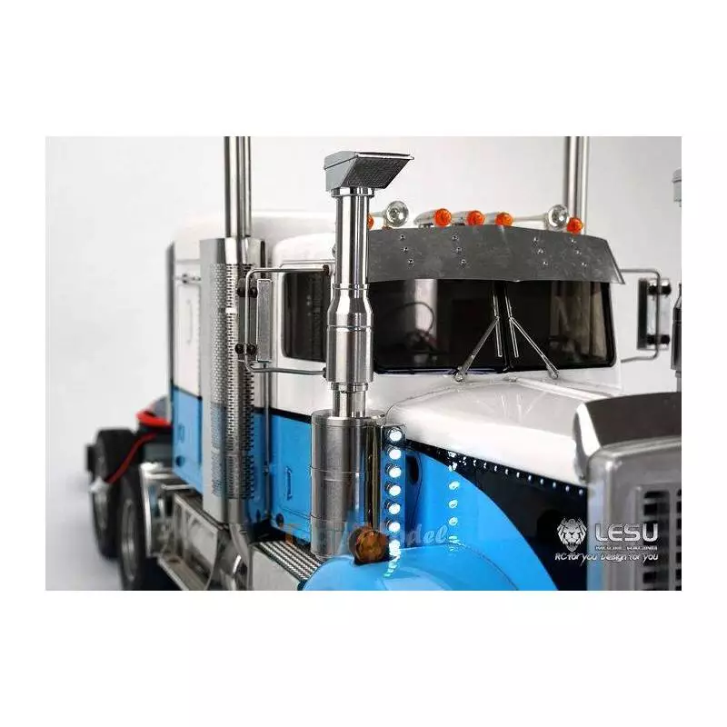 Paire de filtres à air LESU GW-K017 avec prise d'air haute façon camion australien et barres de leds verticales