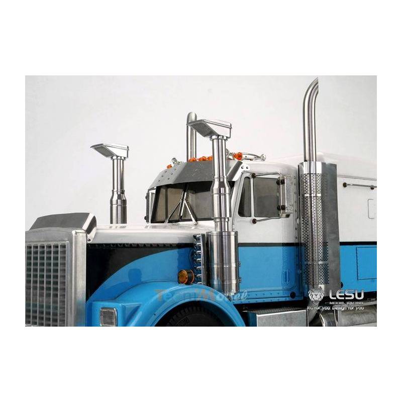 Pair of LESU GW-K017 air filters with Australian truck-style high air intake and vertical led bars
