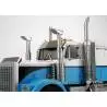 Paire de filtres à air LESU GW-K017 avec prise d'air haute façon camion australien et barres de leds verticales