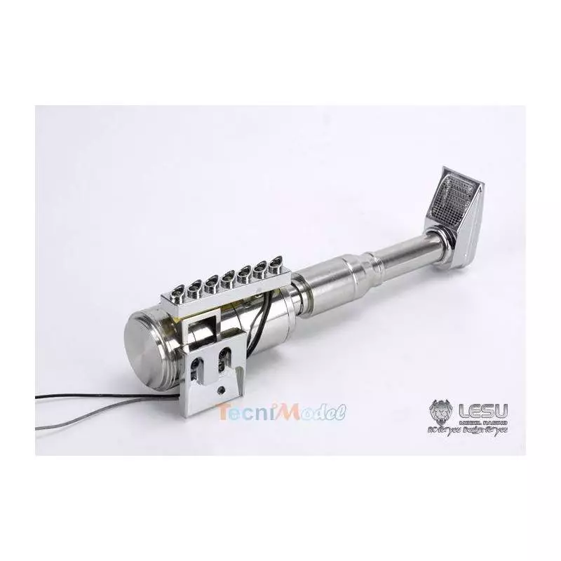 Paire de filtres à air LESU GW-K017 avec prise d'air haute façon camion australien et barres de leds verticales