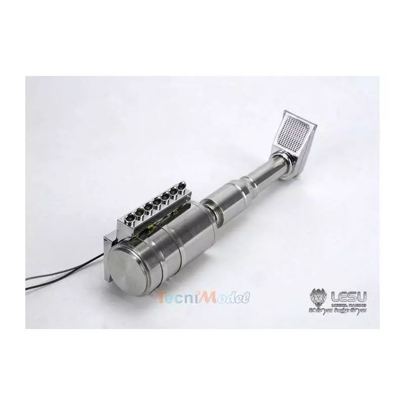 Paire de filtres à air LESU GW-K017 avec prise d'air haute façon camion australien et barres de leds verticales