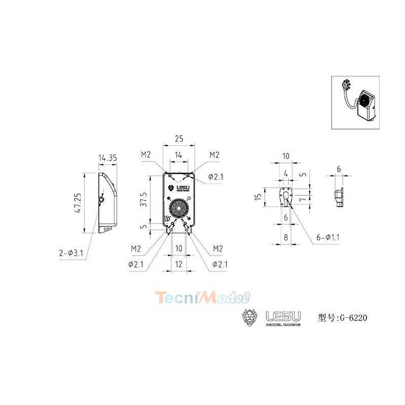 Climatisation de cabine factice pour camion rc 1/14