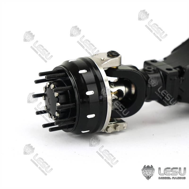 Set of 3 LESU axles with inter-axle differentials for 6x6 RC Trucks.
